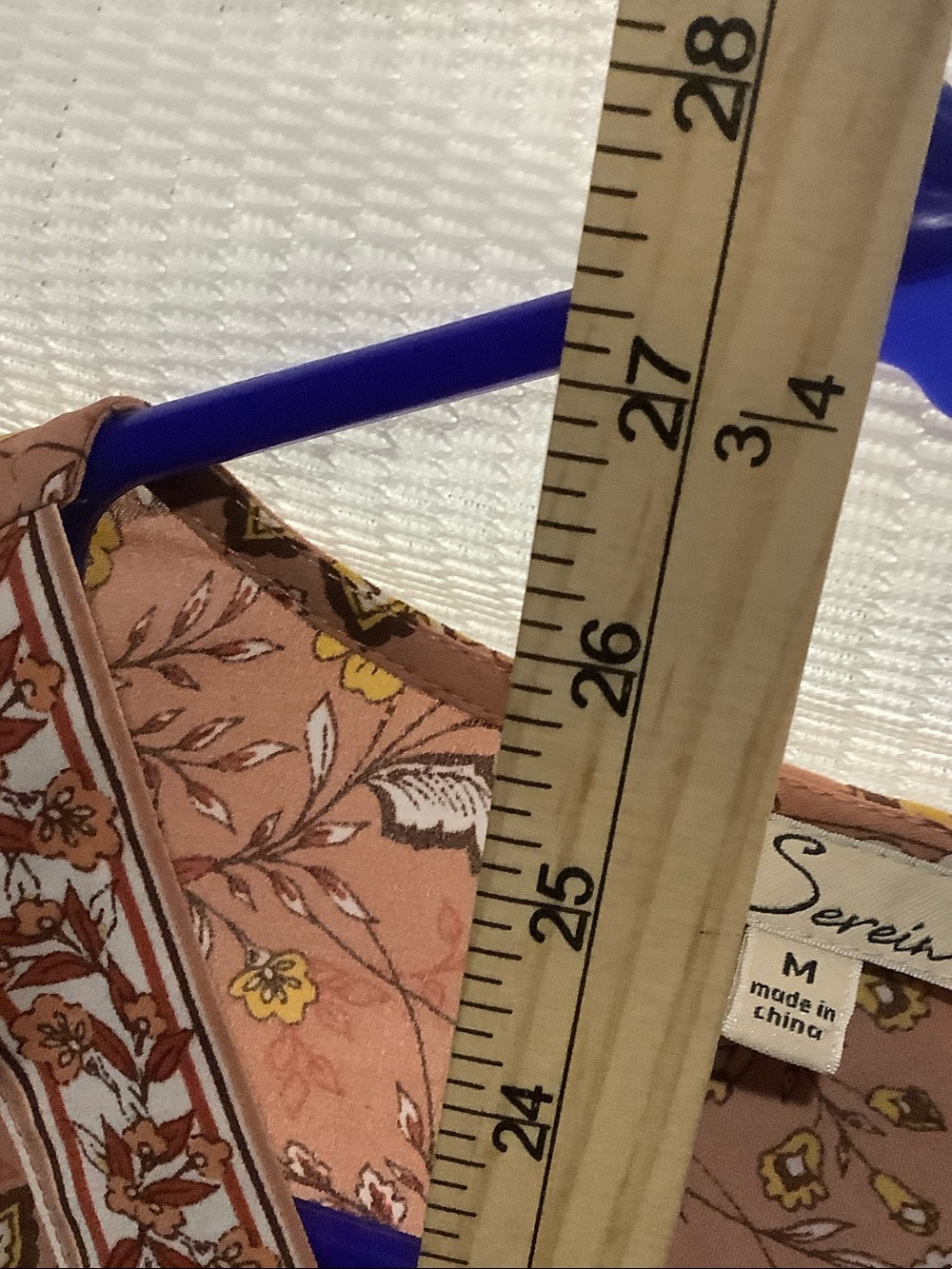 Floral Boho Blouse - Brown V-Neck Button Down - Picture 6 of 9
